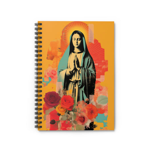Roses of Tepeyac - Our Lady of Guadalupe  - Sanctified Souls Art - Religious Based Notebook - Spiral Notebook - Ruled Line