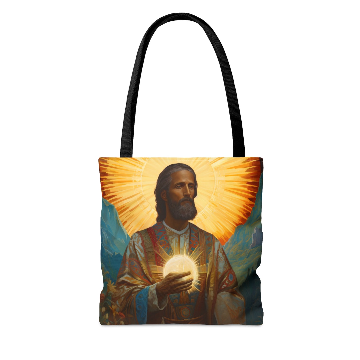 Saint Benignus of Dijon Tote Bag - Large Medium Small Faith Art Bag - Gift for Catholic - religious art purse - all over print