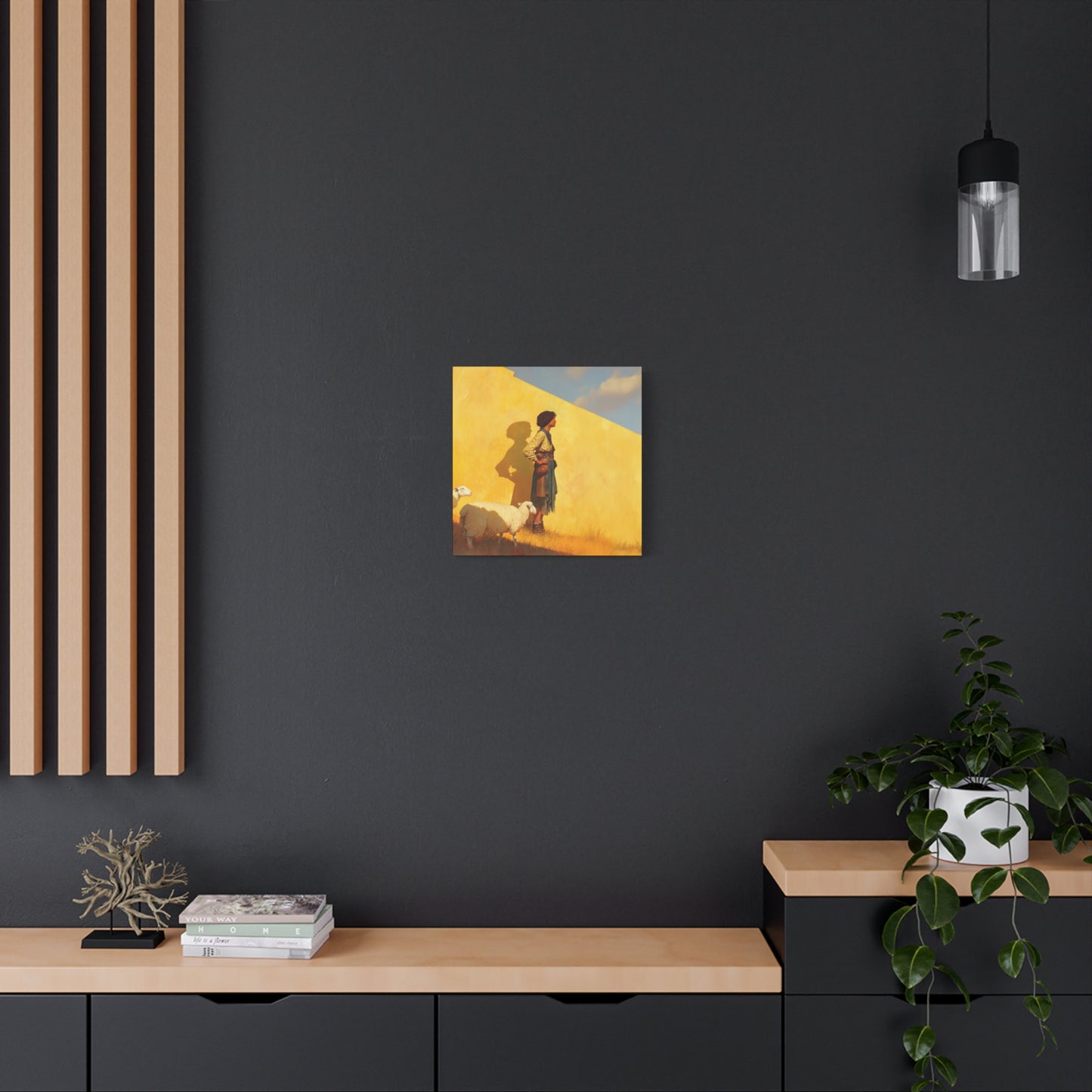 David son of Jesse - David the Shepherd Boy -  Museum Wrapped Canvas - Sanctified Souls Print - Religious Art for your Home