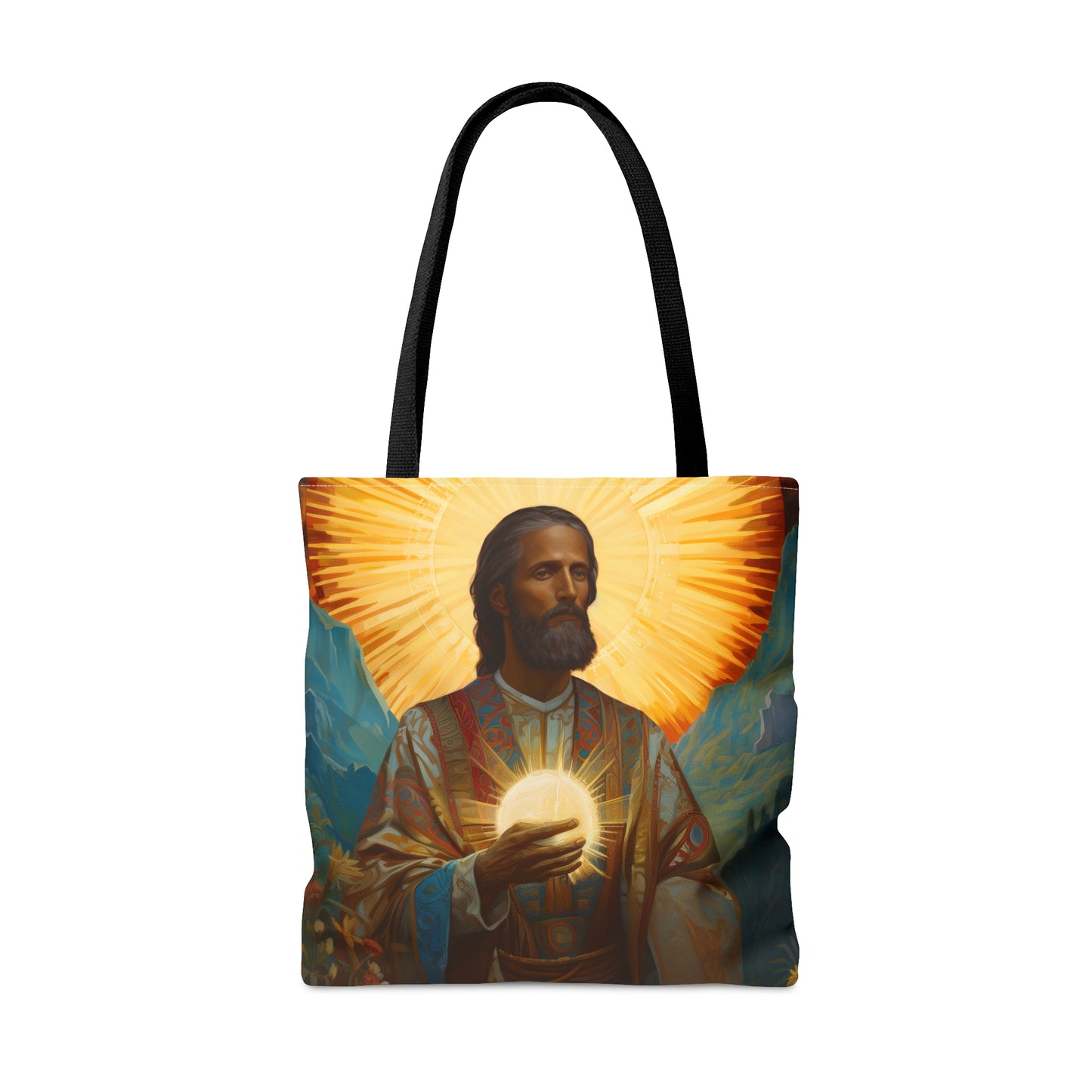 Saint Benignus of Dijon Tote Bag - Large Medium Small Faith Art Bag - Gift for Catholic - religious art purse - all over print