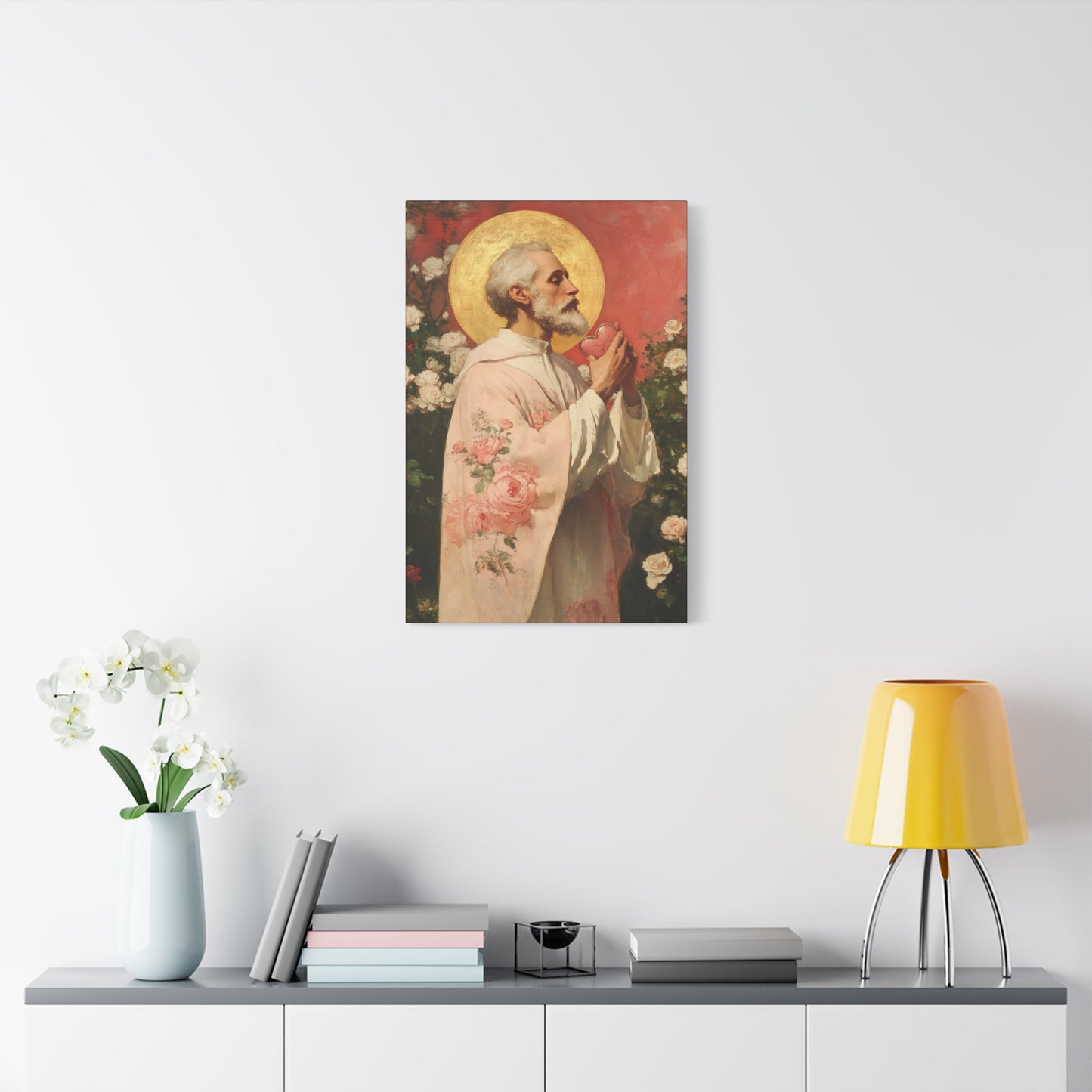 Saint Valentine - Multiple Sizes - Catholic Home art - Museum Wrapped Canvas - Sanctified Souls Print - Catholic Saint Art