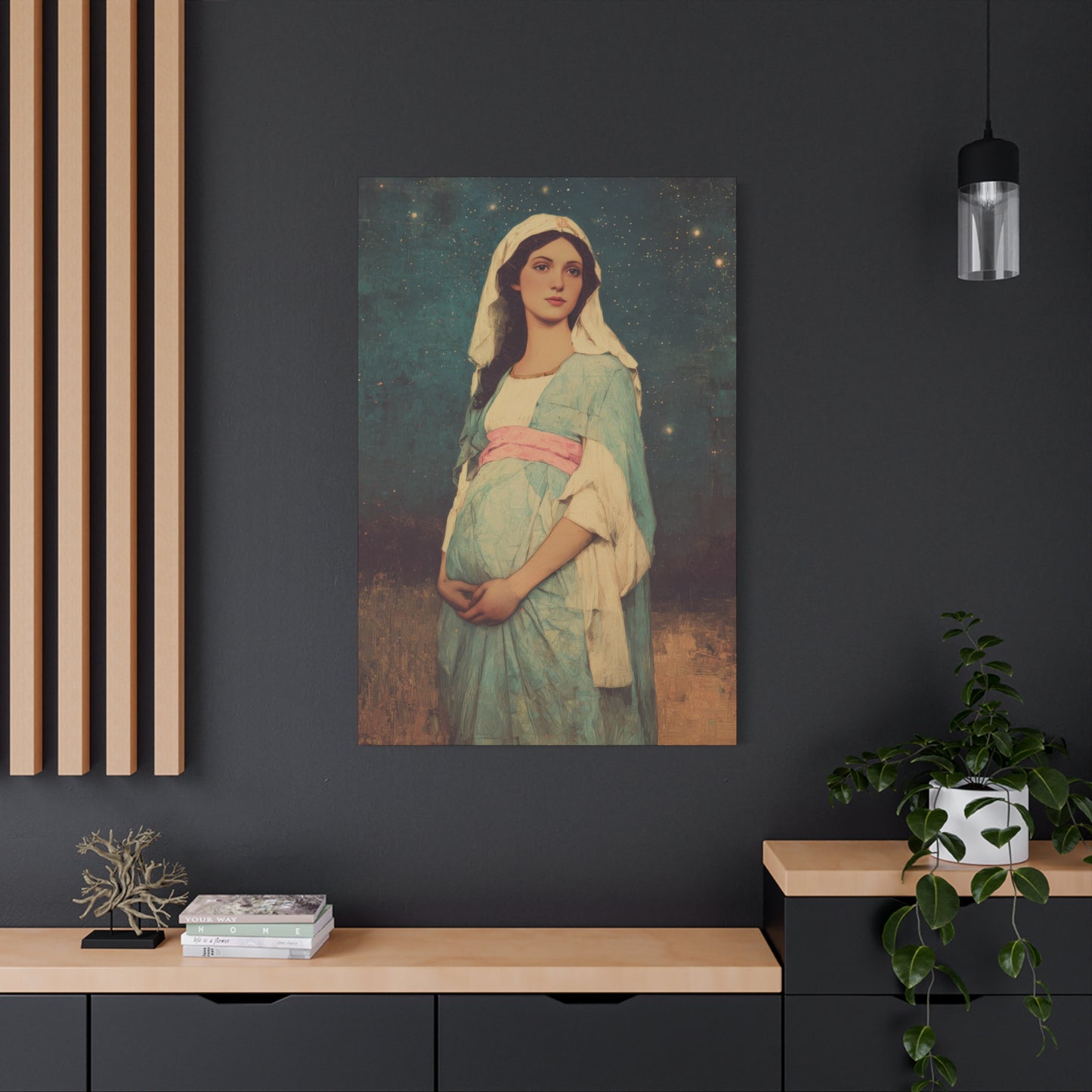 Our Lady of 'O' - Our Lady of Expectation - Mother Mary - Marian Art - Gallery Wrapped Canvas - Print - Catholic Art Print