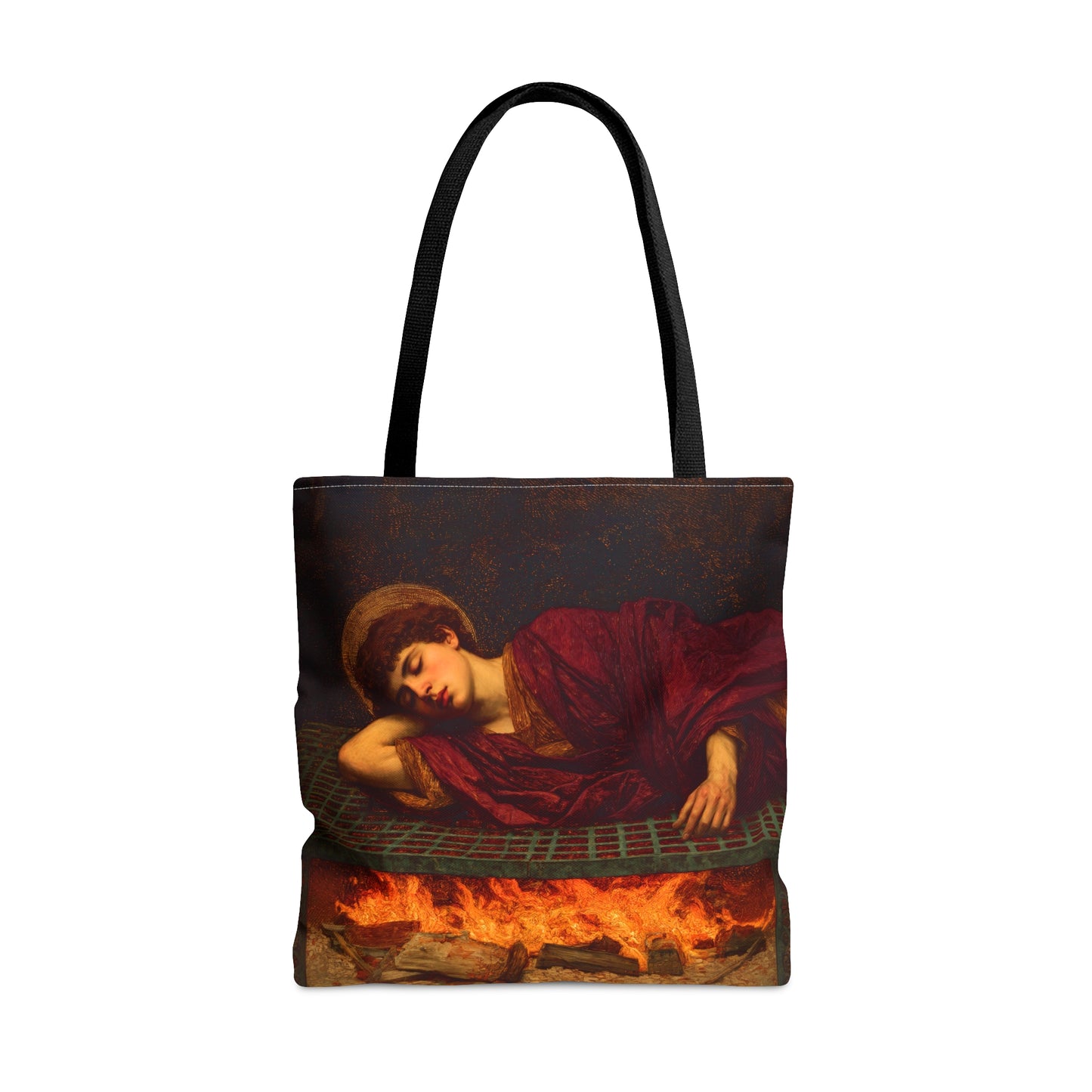 Saint Lawrence - Tote Bag - Large Medium Small Faith Art Bag - Bible Study Faith Purse - Double Sided