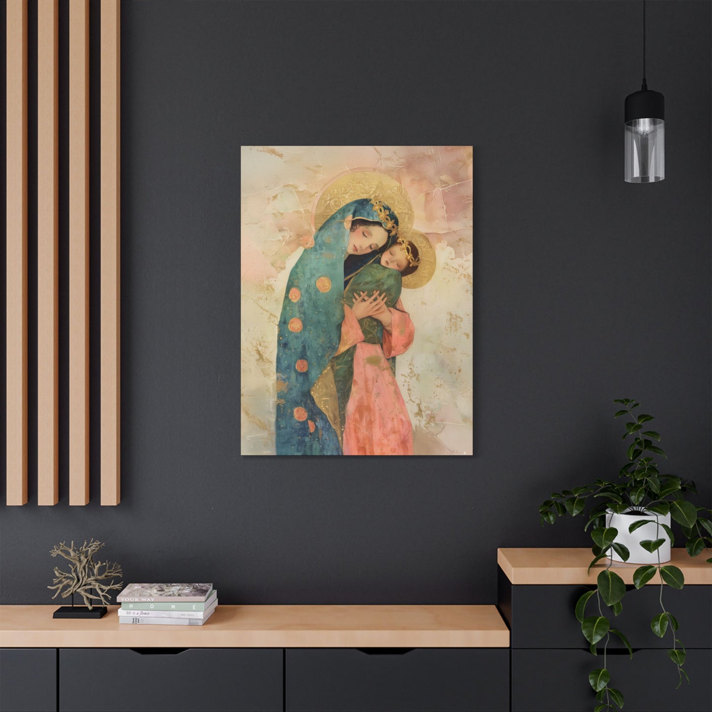 The Sweet Advocate of Souls - Mary, Help of Christians -  Museum Wrapped Canvas Print - Multiple Sizes - Catholic Home art Matte Canvas