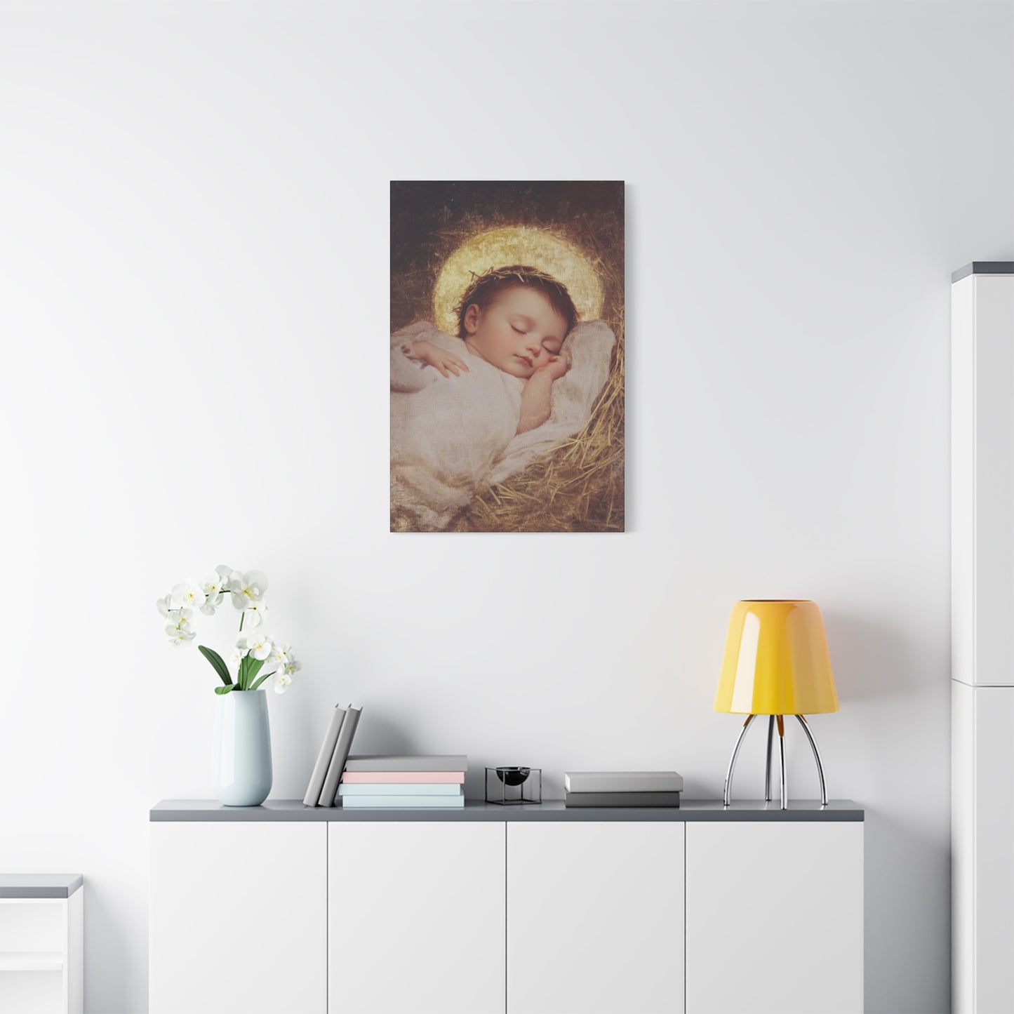 The Christ Child Born Into the Quiet of the World - Gallery Wrapped Canvas - Print - Religious Art for your Home - Catholic Art Print