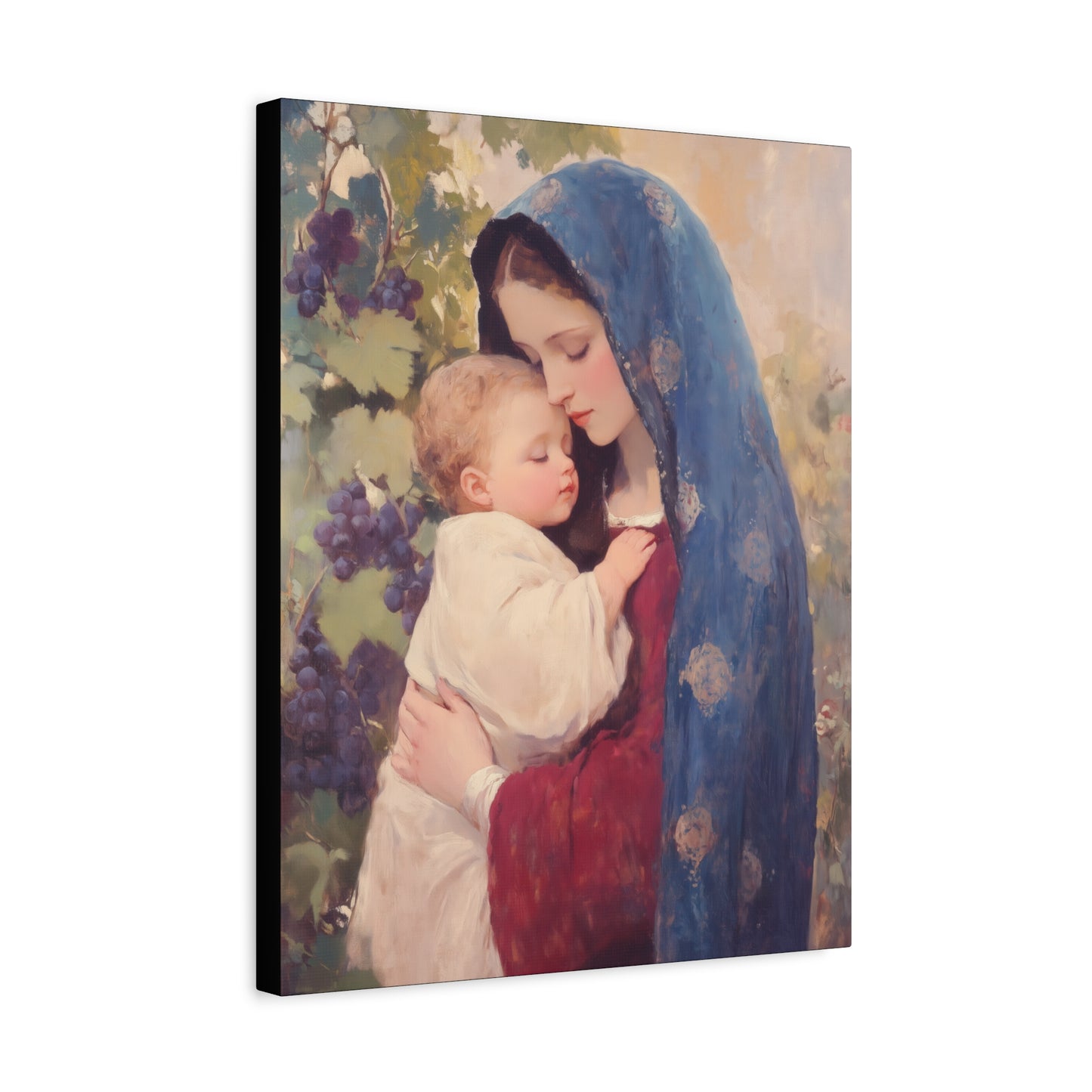 Our Lady of the Grapes / Out Lady of the Harvest - Gallery Wrapped Canvas - Print - Religious Art for your Home - Catholic Art