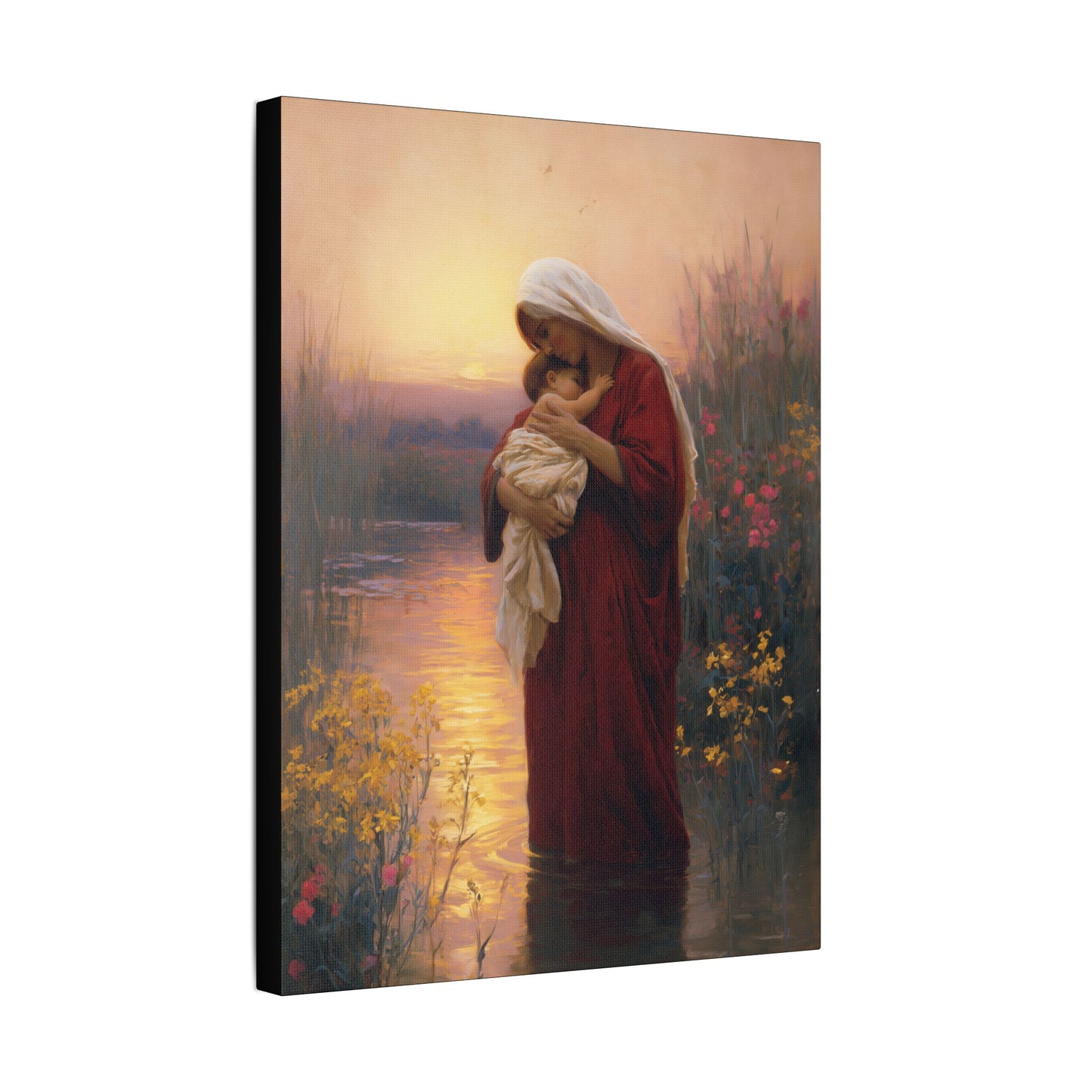 Saint Elizabeth, Mother to John the Baptist -  Museum Wrapped Canvas Print - Multiple Sizes - Catholic Home art Matte Canvas