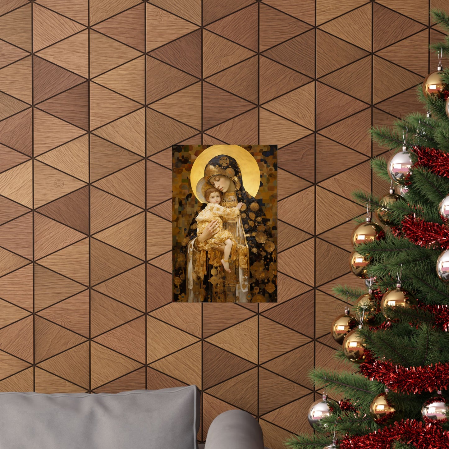 The Light of Love - Print - Sanctified Souls Print - Multiple Sizes - Premium Matte Vertical Posters - Madonna and the Christ Child