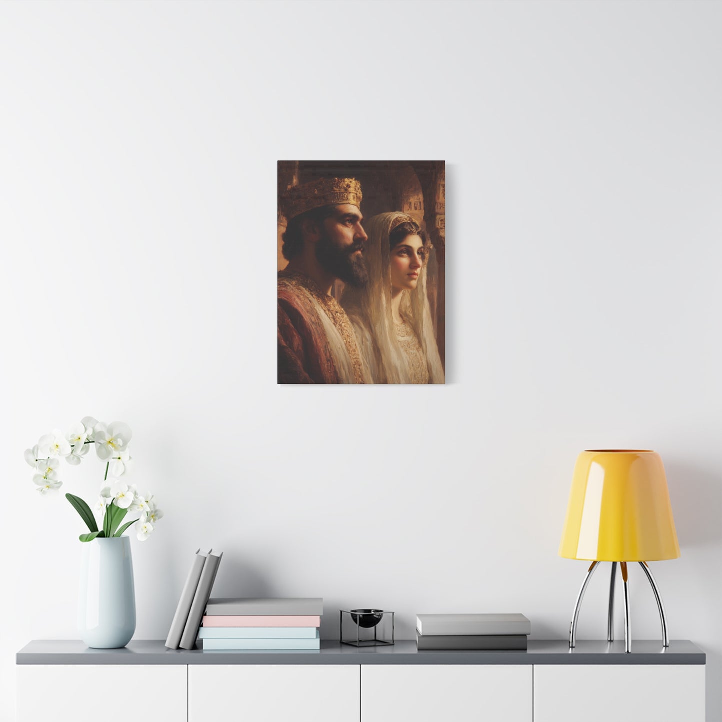 King Xerxes and Queen Esther  - Gallery Wrapped Canvas - Print - Religious Art for your Home - Catholic Art Print