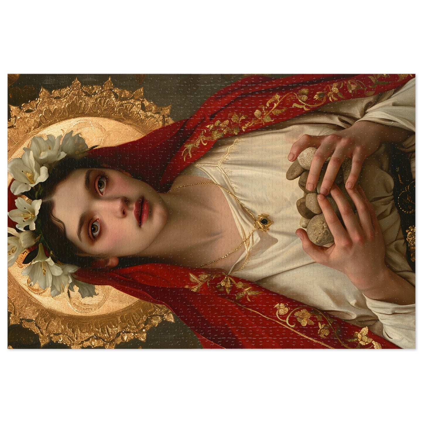 Saint Emerentiana - Puzzle and Keepsake Tin - Jigsaw Puzzle (30, 110, 252, 500,1000-Piece) - Religious Puzzle