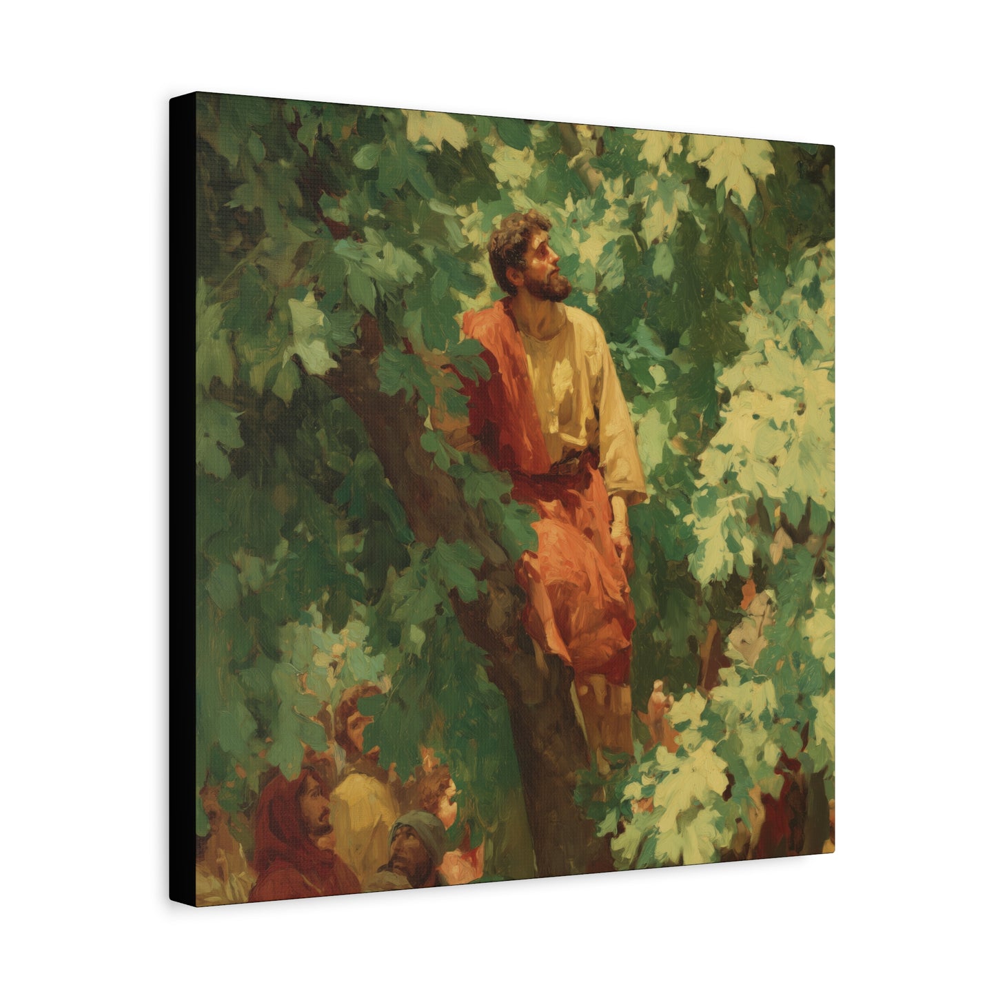 Zacchaeus - Gallery Wrapped Canvas - Print - Religious Art for your Home - Catholic Art Print