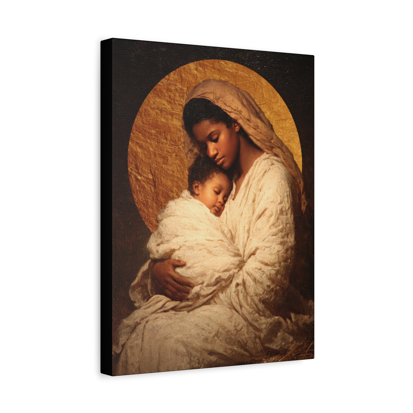 Our Lady of the Manger - Mother Mary and the Christ Child - Gallery Wrapped Canvas - Print - Religious Art for your Home - Catholic