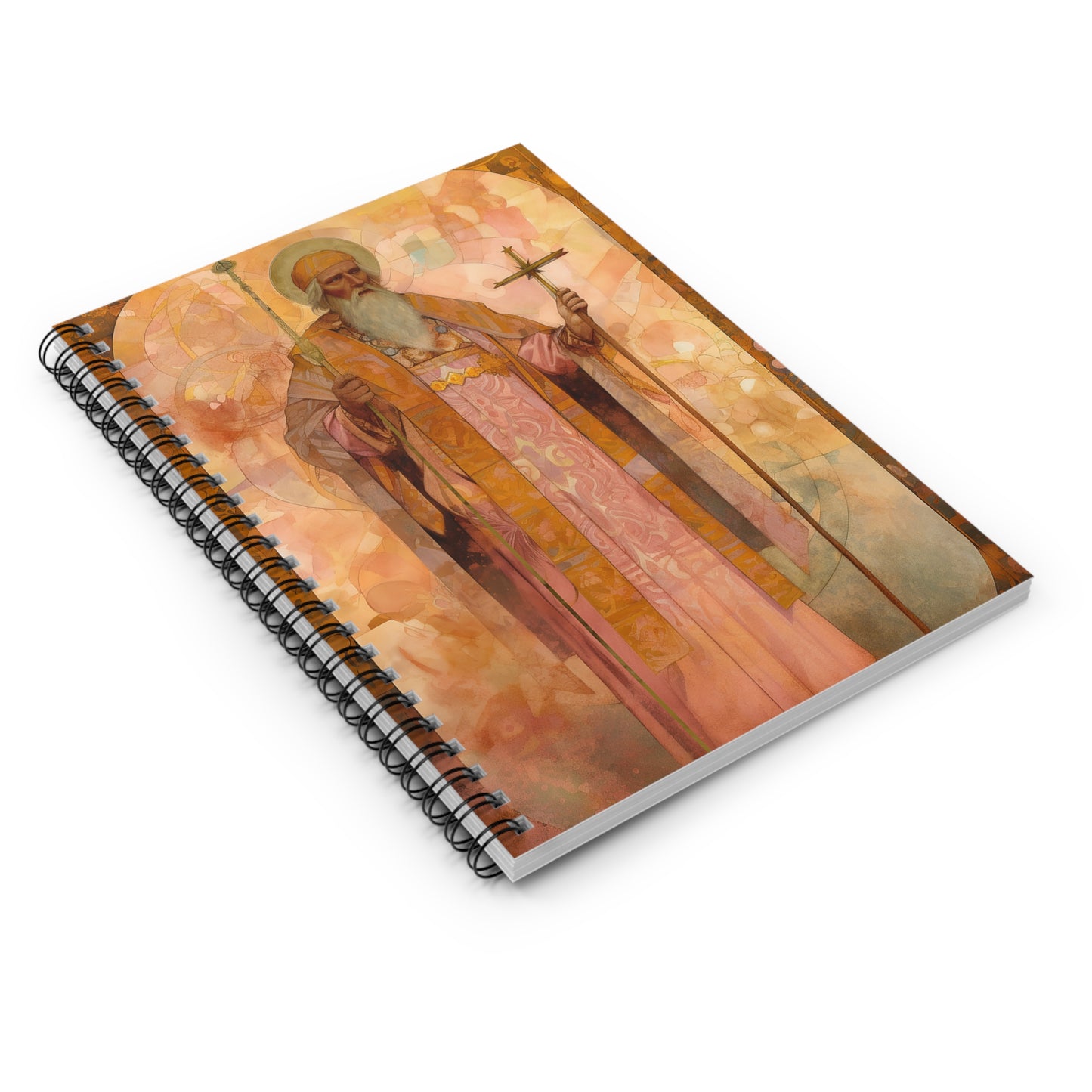Saint Thorlak of Iceland Journal - Sanctified Souls Art - Religious Based Notebook - Spiral Notebook - Ruled Line