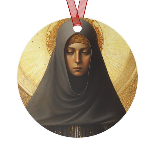 Saint Monica of Hippo Metal Ornament - Religious Holiday Christmas Ornament and Keepsake - Double sided