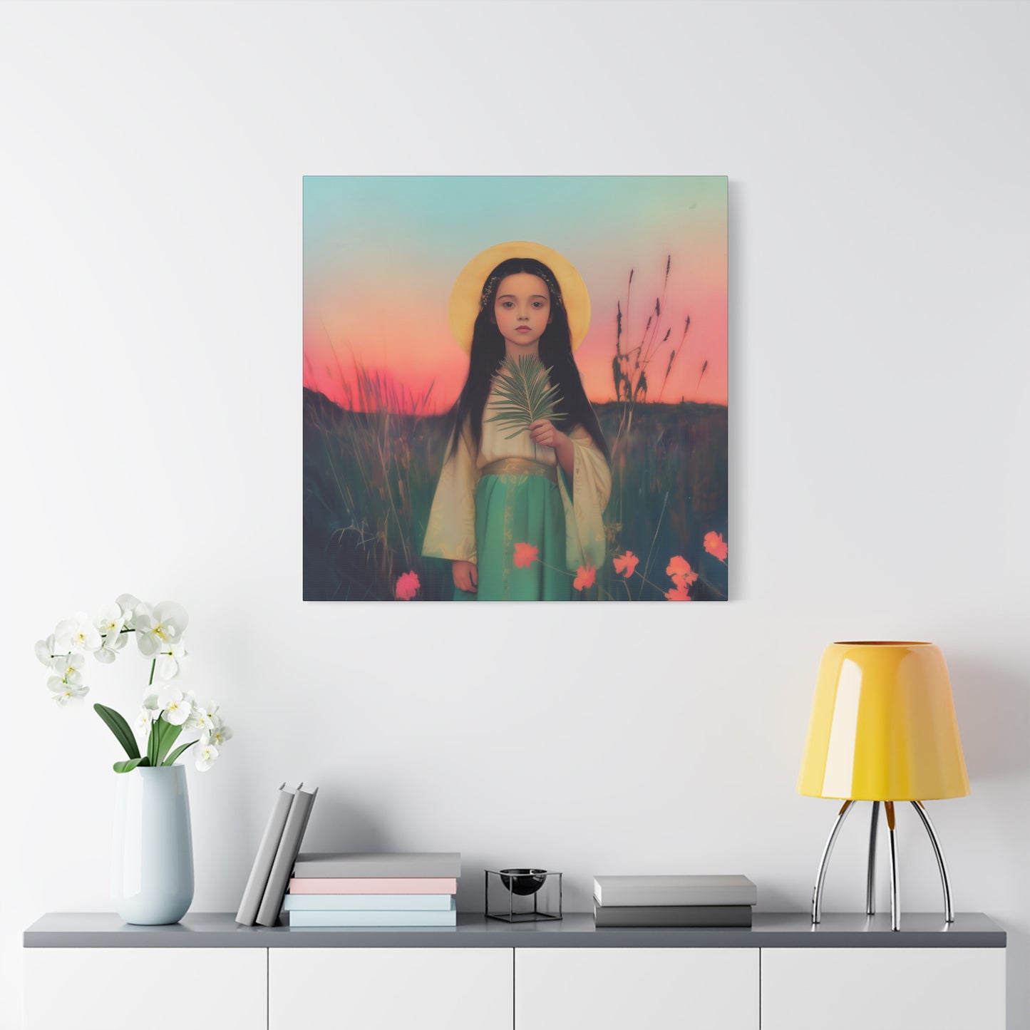 Saint Charity - Multiple Sizes - Catholic Home art - Museum Wrapped Canvas - Sanctified Souls Print - Martyr Saint