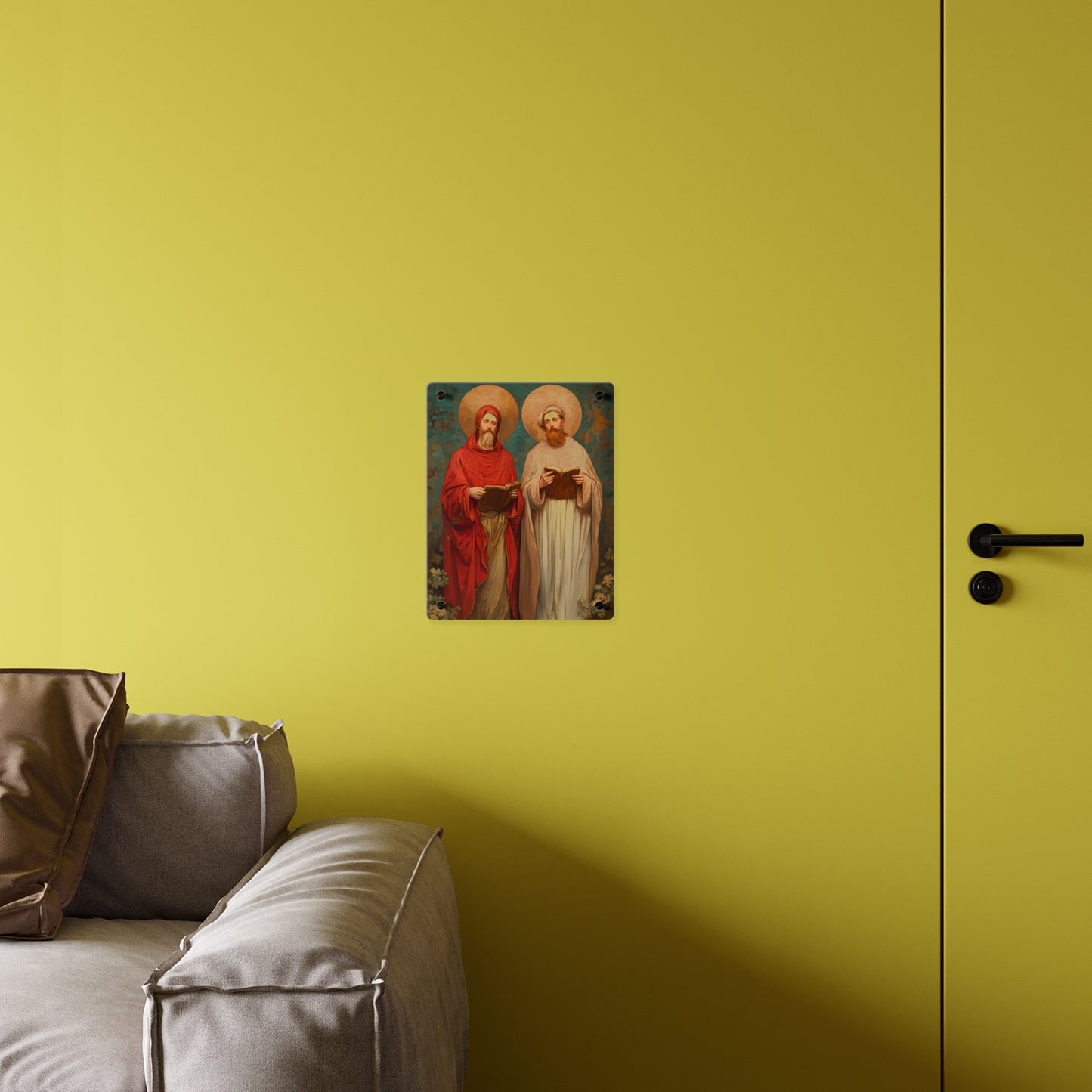 Saints Cosmas and Damian Wall Art Panel - Ready to Hang Acrylic Print - Catholic Saint Art - Patron Saint Print - Martyr Art