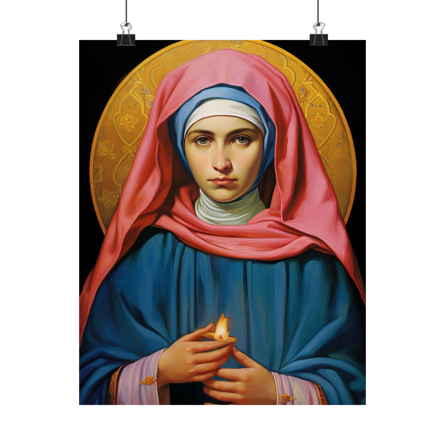 Saint Bernadette Print - Sanctified Souls Print - Multiple Sizes - Premium Matte Vertical Posters