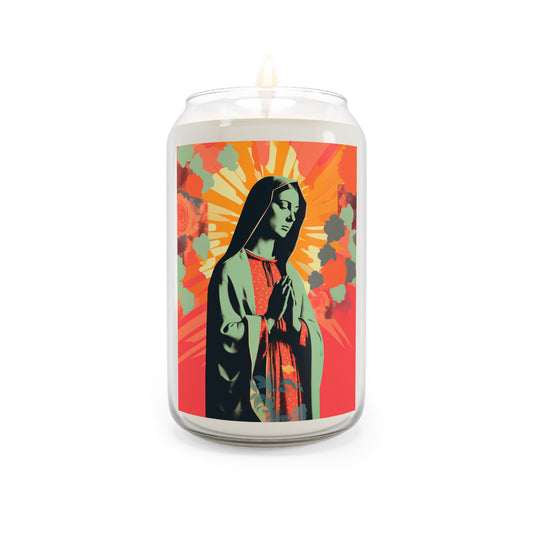 Queen of Heaven : Mother Mary in Prayer - Scented Prayer Candle, 13.75oz - Tall Size - Religious Prayer Candle - Catholic Art - Religious