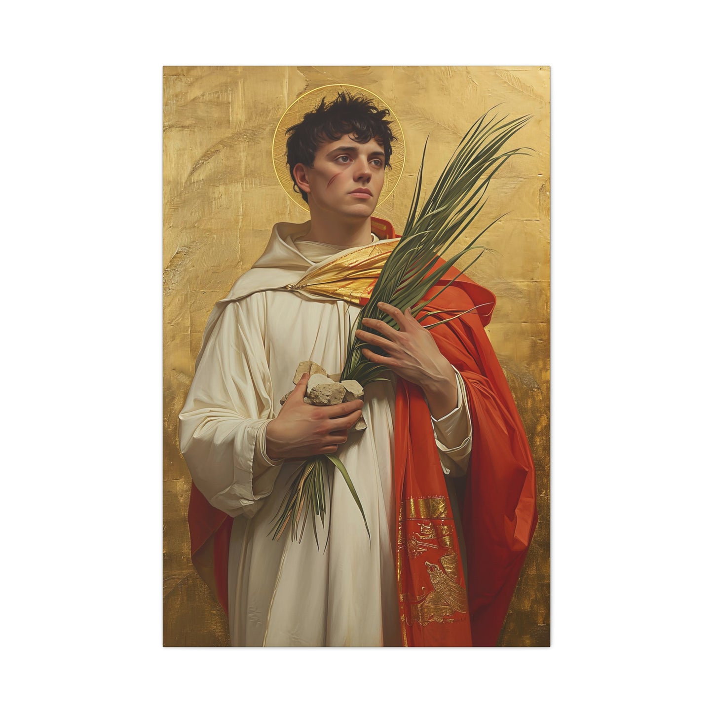 Saint Stephen - Museum Wrapped Canvas - Sanctified Souls Print - Religious Art for your Home