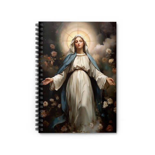 Ethereal Beauty - The Immaculate Mother Journal - Sanctified Souls Art - Religious Based Notebook - Spiral Notebook - Ruled Line