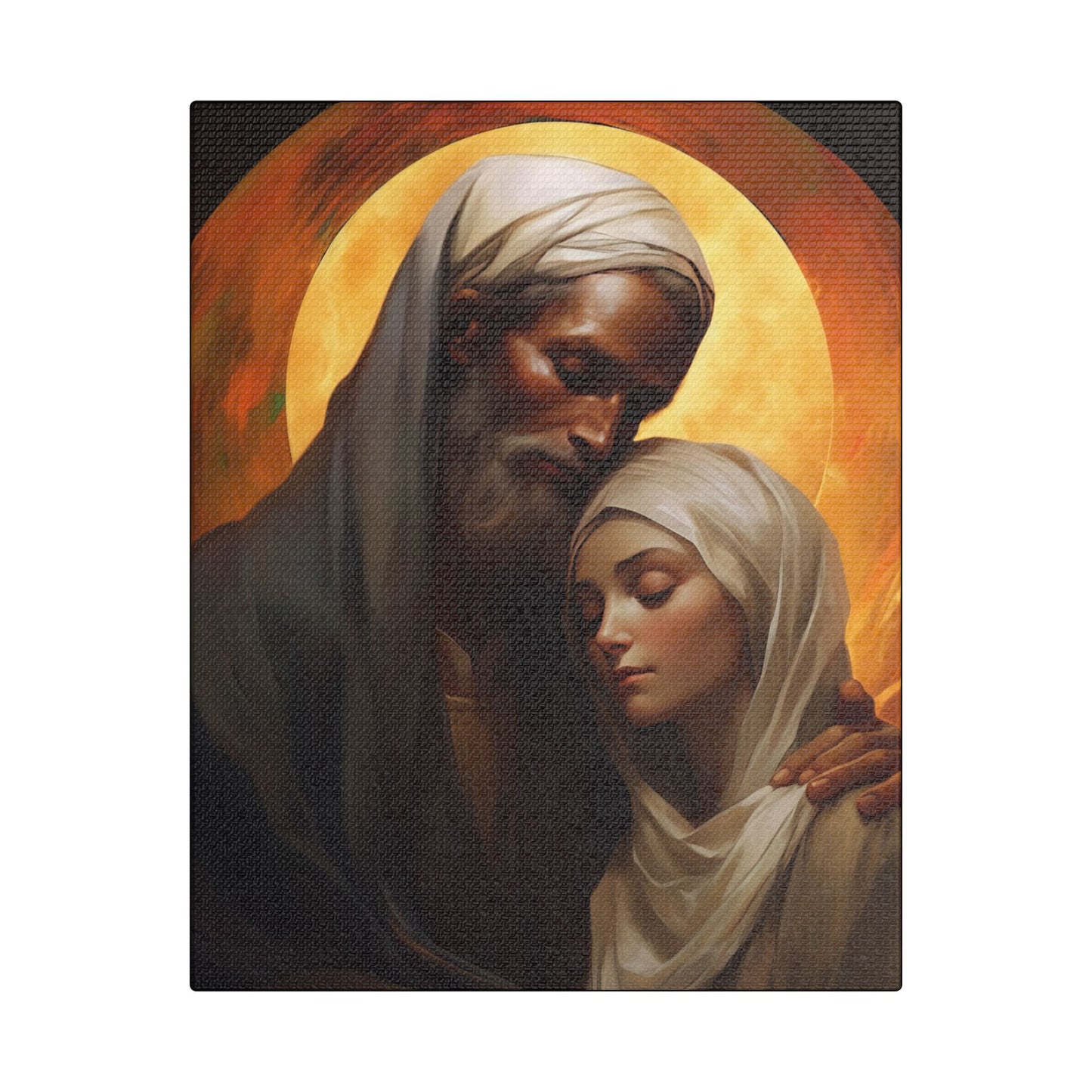 Saint Joachim and Saint Anne Canvas Print - Multiple Sizes - Catholic Home art - Museum Wrapped Canvas - Sanctified Souls Print