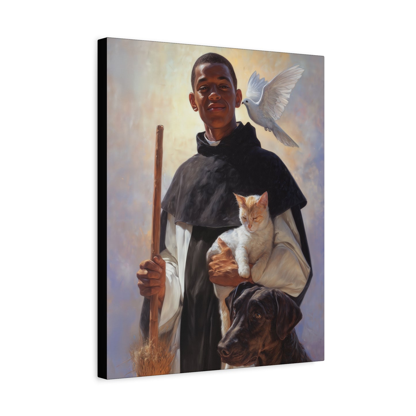 Saint Martin de Porres - Gallery Wrapped Canvas - Print - Religious Art for your Home - Catholic Art