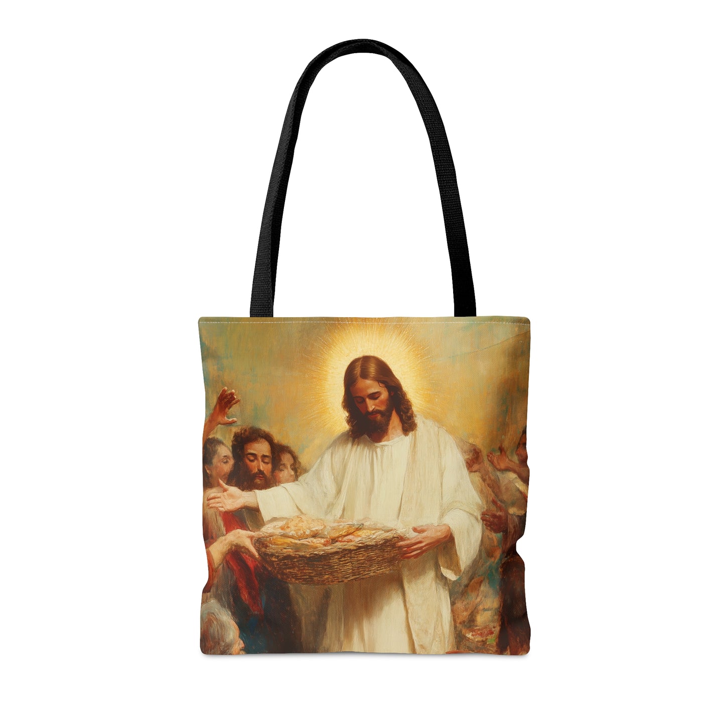 The Quiet Multiplication of Love : Loaves and Fishes - Tote Bag - Large Medium Small Faith Art Bag - Catholic Faith Purse