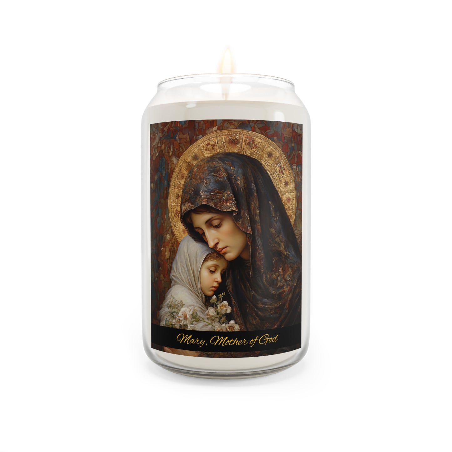 Mary, Mother of God - Protectress of Families - Scented Prayer Candle, 13.75oz -  Candle - Catholic Art - prayer room Scented Candle
