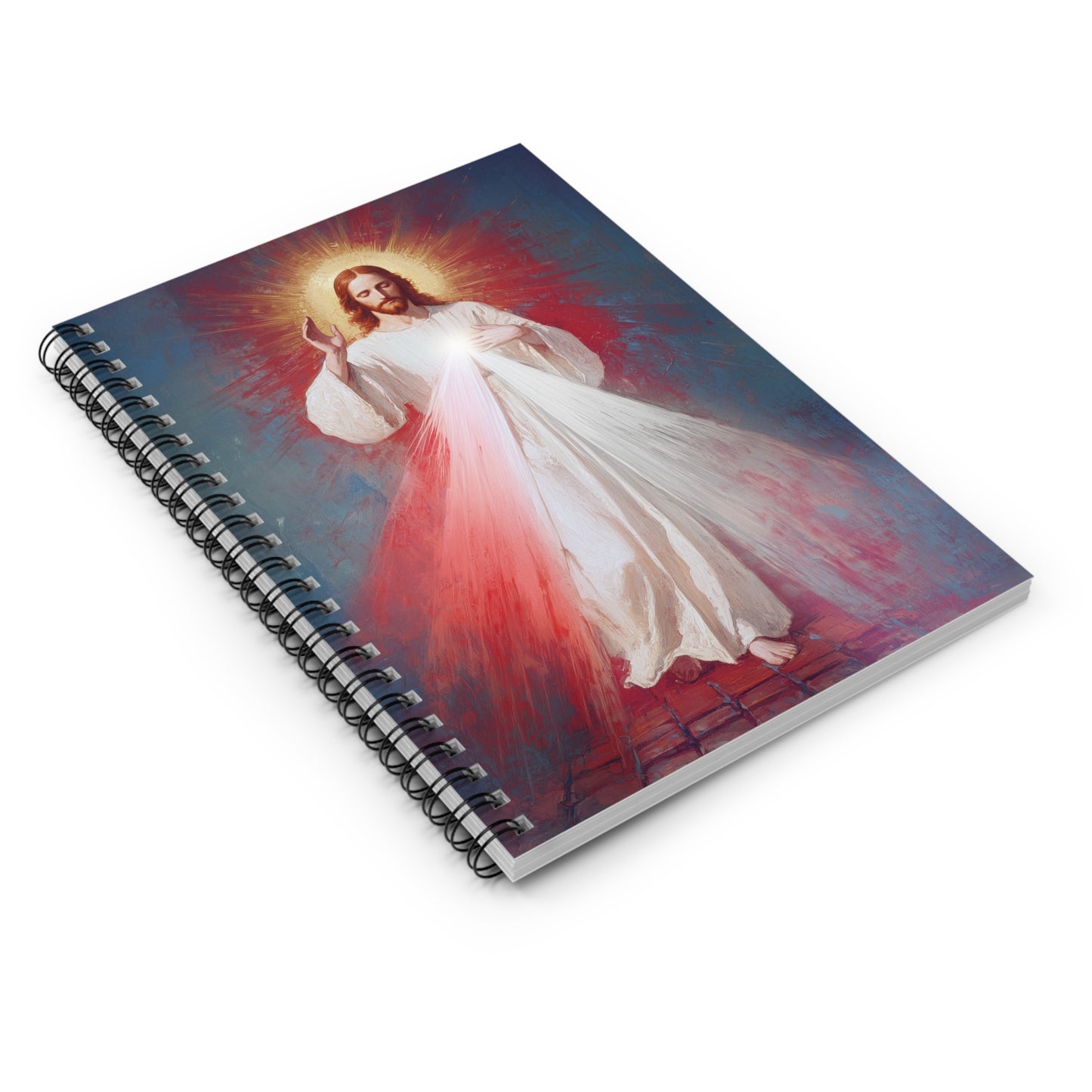 The Divine Mercy - Our Lord Jesus Christ - Journal - Sanctified Souls Art - Religious Based Notebook - Spiral Notebook