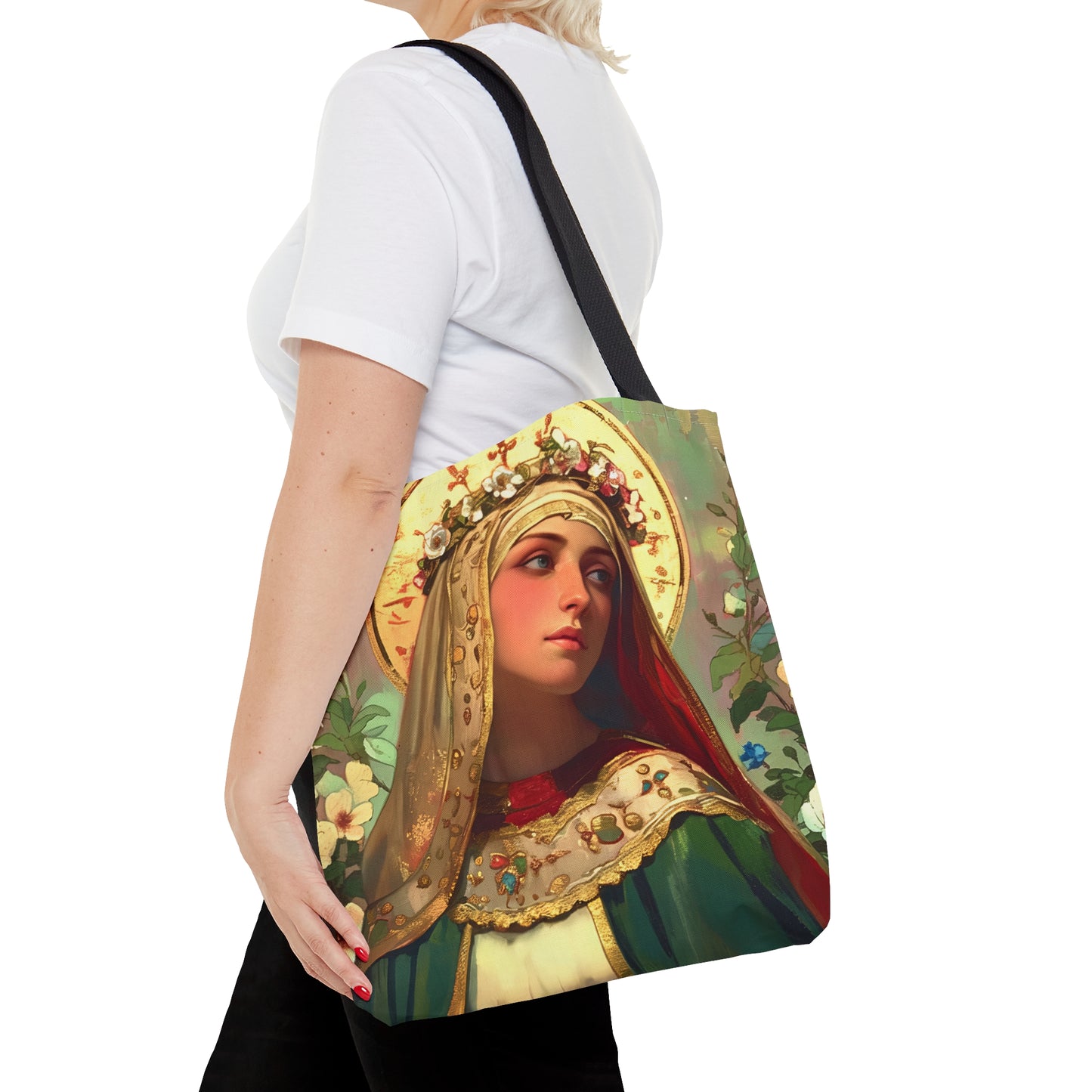 Saint Matilda of Germany Tote Bag - Purse - Three sizes - Large Medium Small Faith Art Bag - Catholic faith carry-all purse - Double Sided