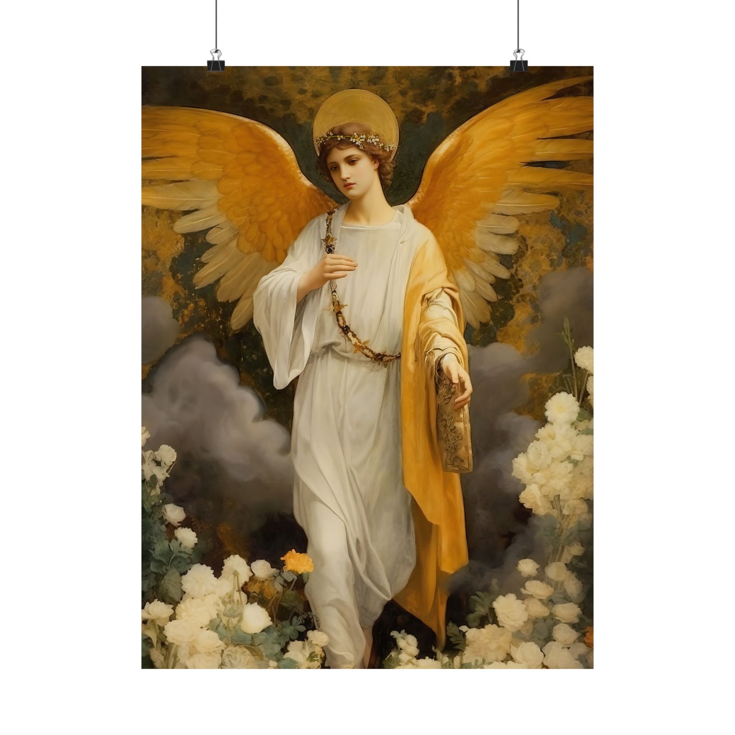 Saint Gabriel  the Archangel - Sanctified Souls Print - Multiple Sizes - Premium Matte Vertical Posters