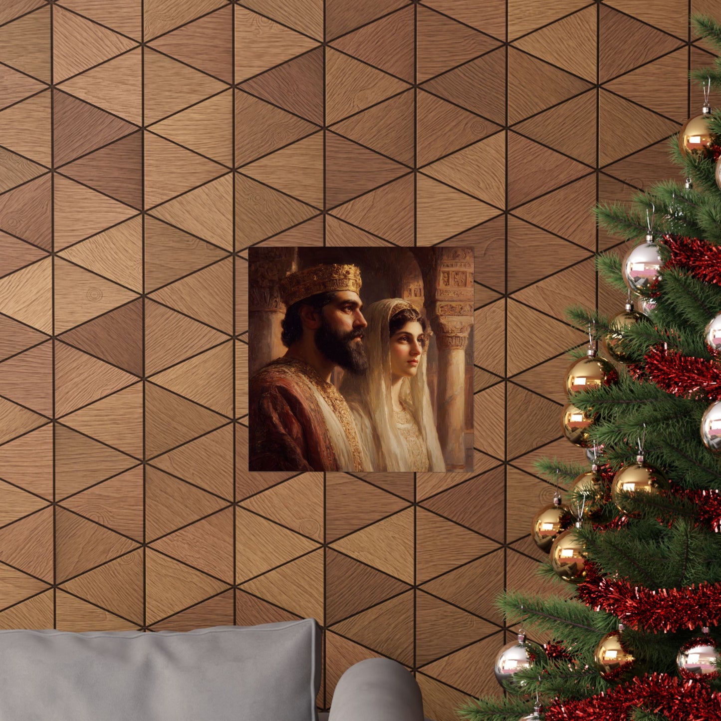 King Xerxes and Queen Esther - Sanctified Souls Print - Multiple Sizes - Premium Matte Vertical Posters