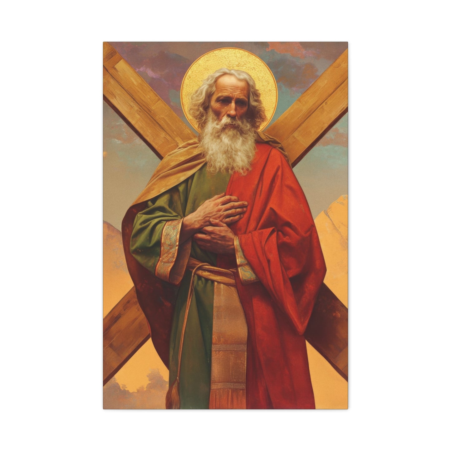 Saint Andrew the Apostle - Gallery Wrapped Canvas - Print - Religious Art for your Home - Catholic