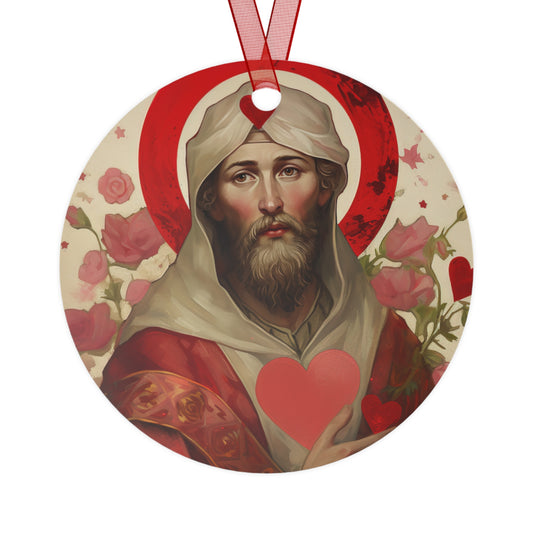 Saint Valentine - Religious Holiday Christmas Ornament and Keepsake - Double sided Keepsake Religious Ornament
