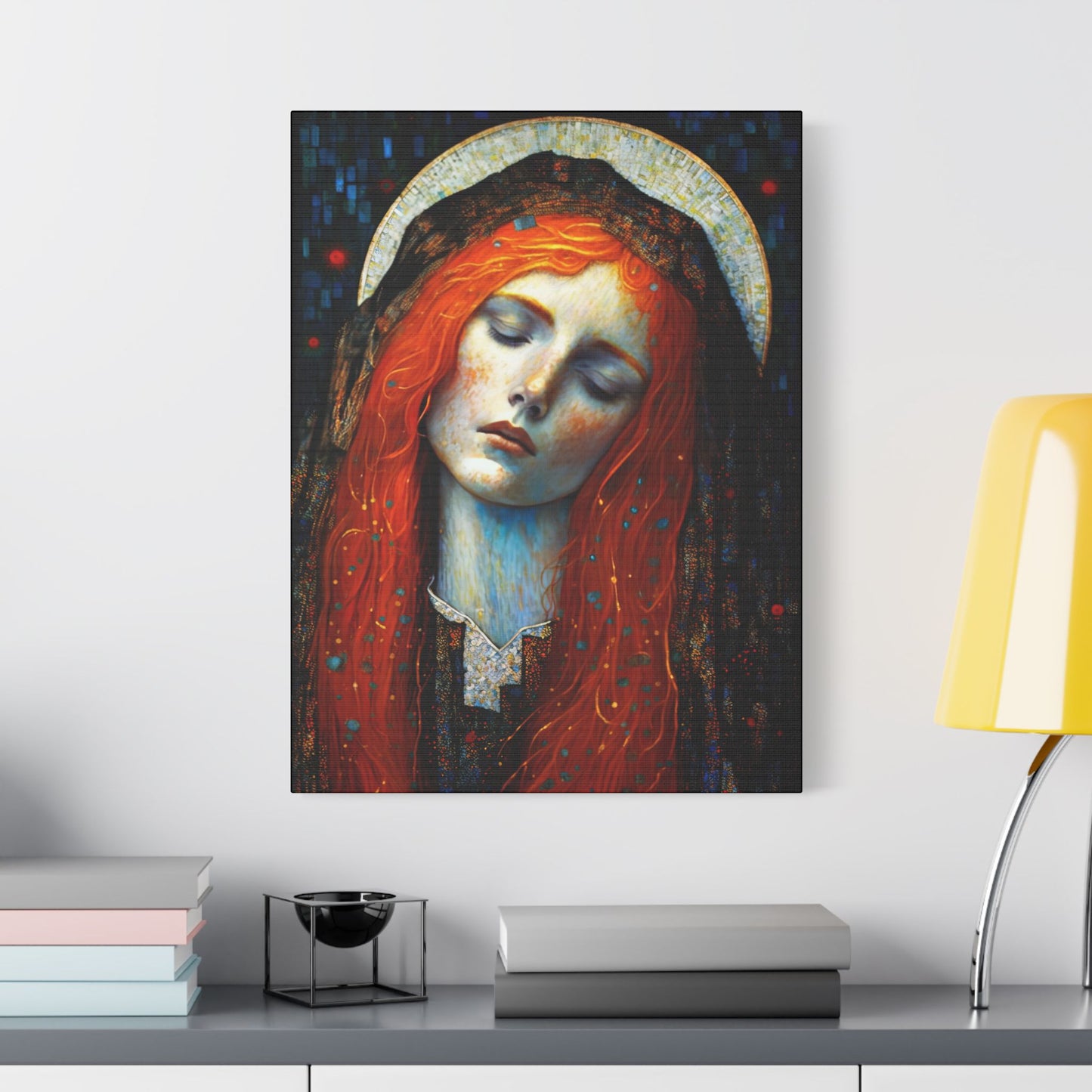 Embracing Grace - Saint Mary Magdalene Canvas Print - Multiple Sizes - Catholic Home art - Museum Wrapped Canvas - Sanctified Souls Print