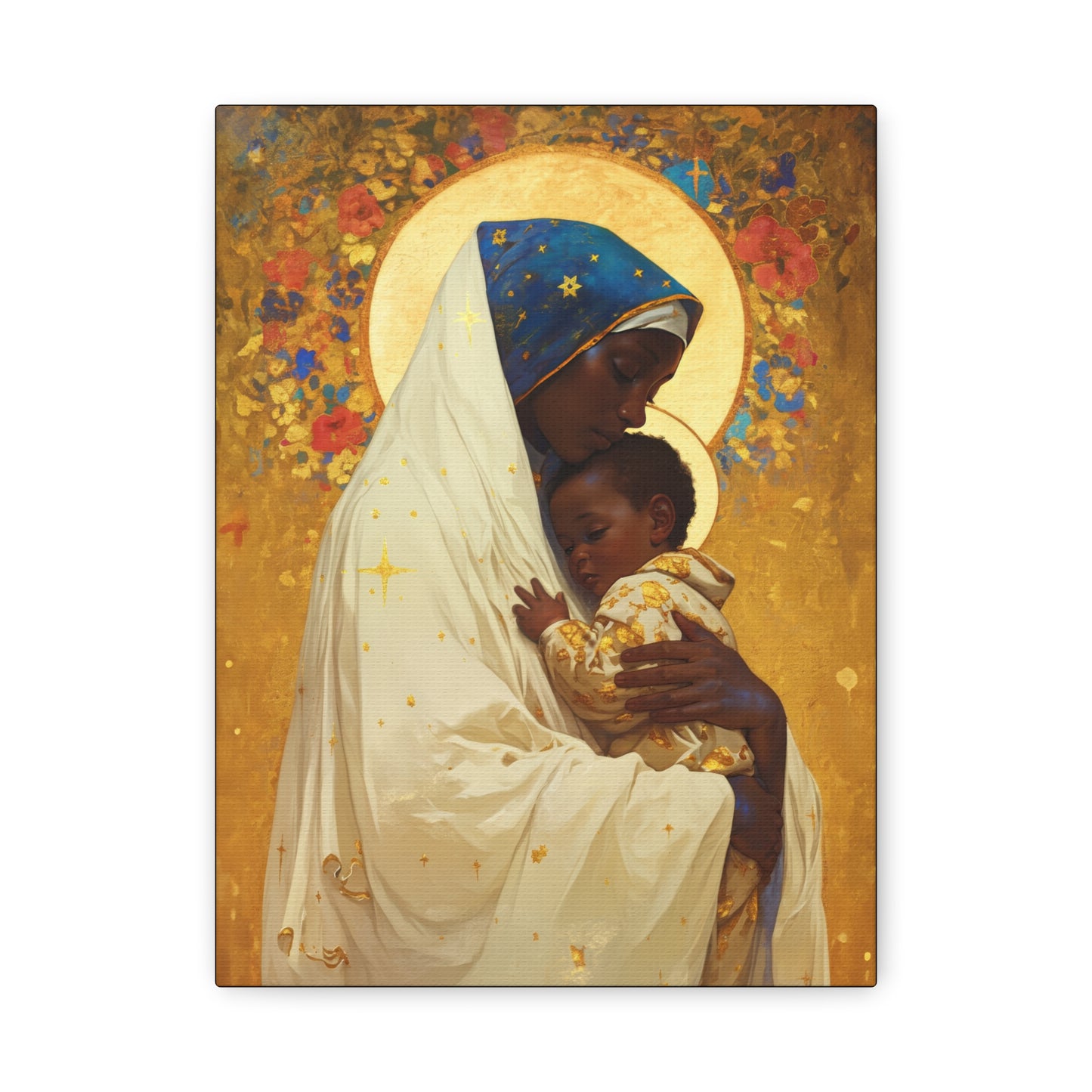 Queen of Peace and Love- Our Lady of Kibeho's Message - Museum Wrapped Canvas - Print - Religious Art for your Home - Christian print