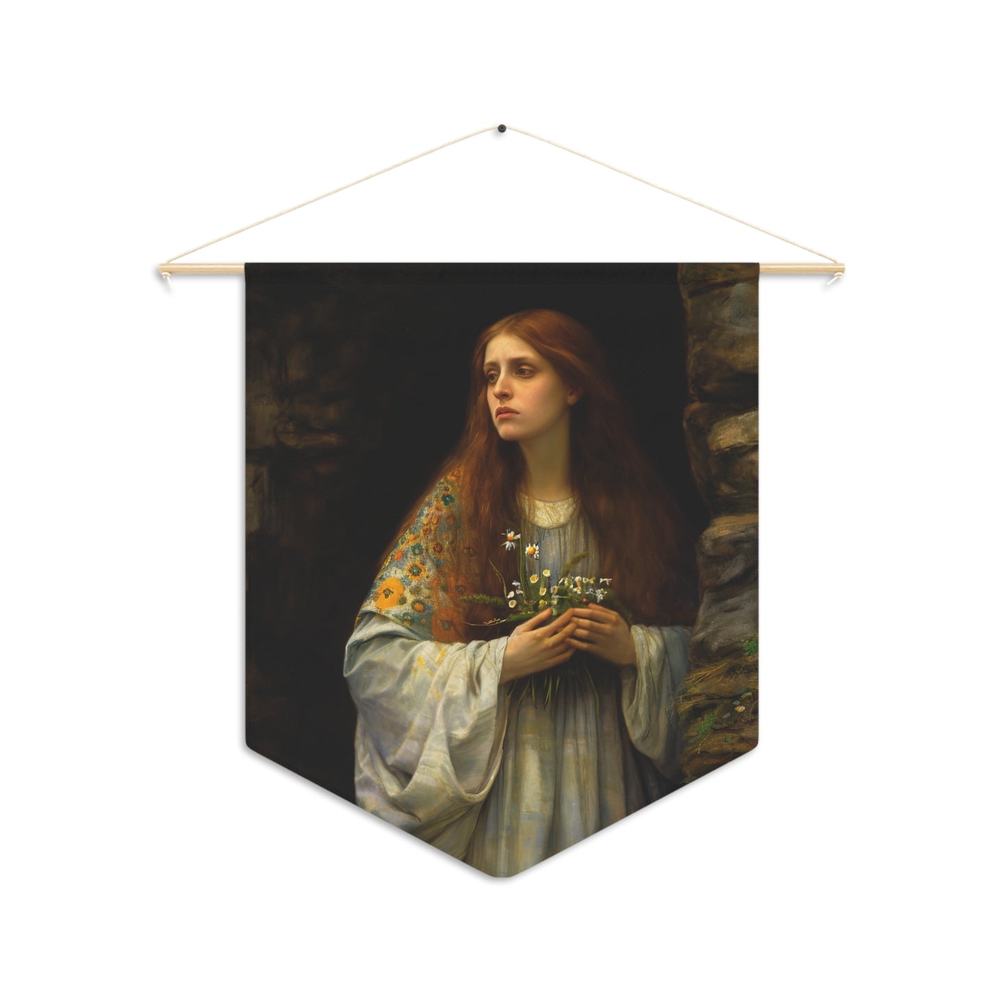 Saint Mary Magdalene : Witness to Resurrection Wall Banner / Wall Hanging - Prayer room art - Catholic Home -  18" x 21"