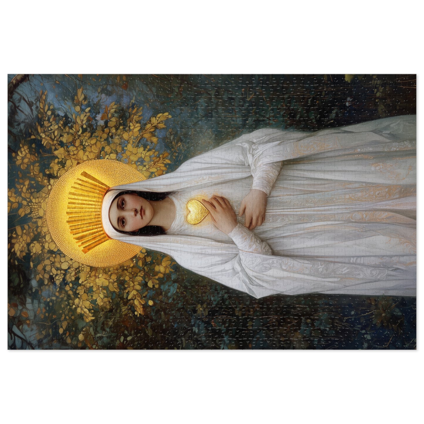 Our Lady of Beauraing - Our Lady of the Golden Heart - Marian Art - Puzzle - Keepsake Tin - Jigsaw Puzzle (30, 110, 252, 500,1000-Piece)