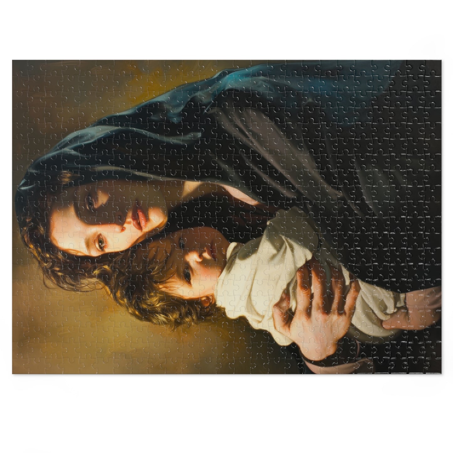 A mother's Gentle Embrace - Mary and The Christ Child - Puzzle and Keepsake Tin - Religious (30, 110, 252, 500,1000) - Catholic Families