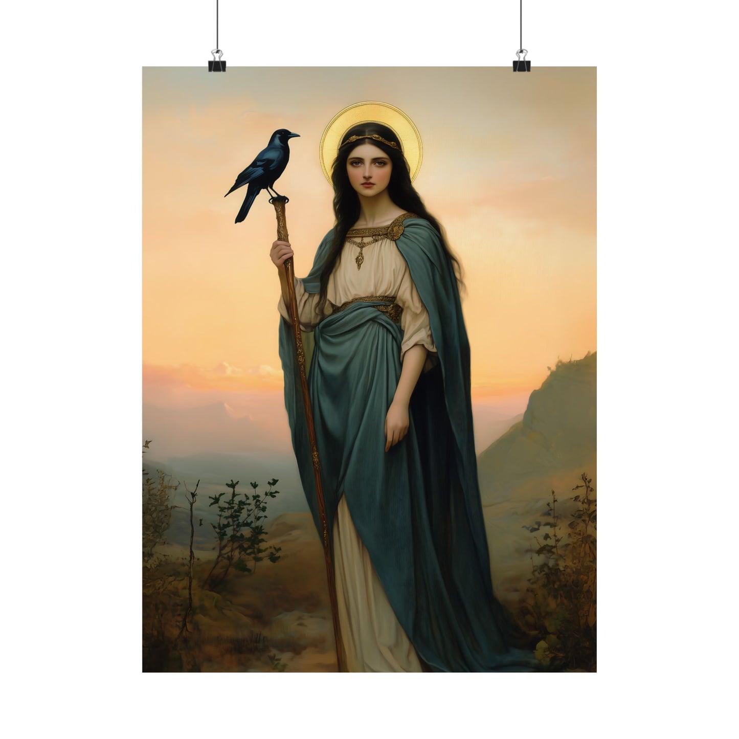 Saint Oda - Sanctified Souls Print - Multiple Sizes - Premium Posters - Catholic Art - Christian Home Decor Artwork