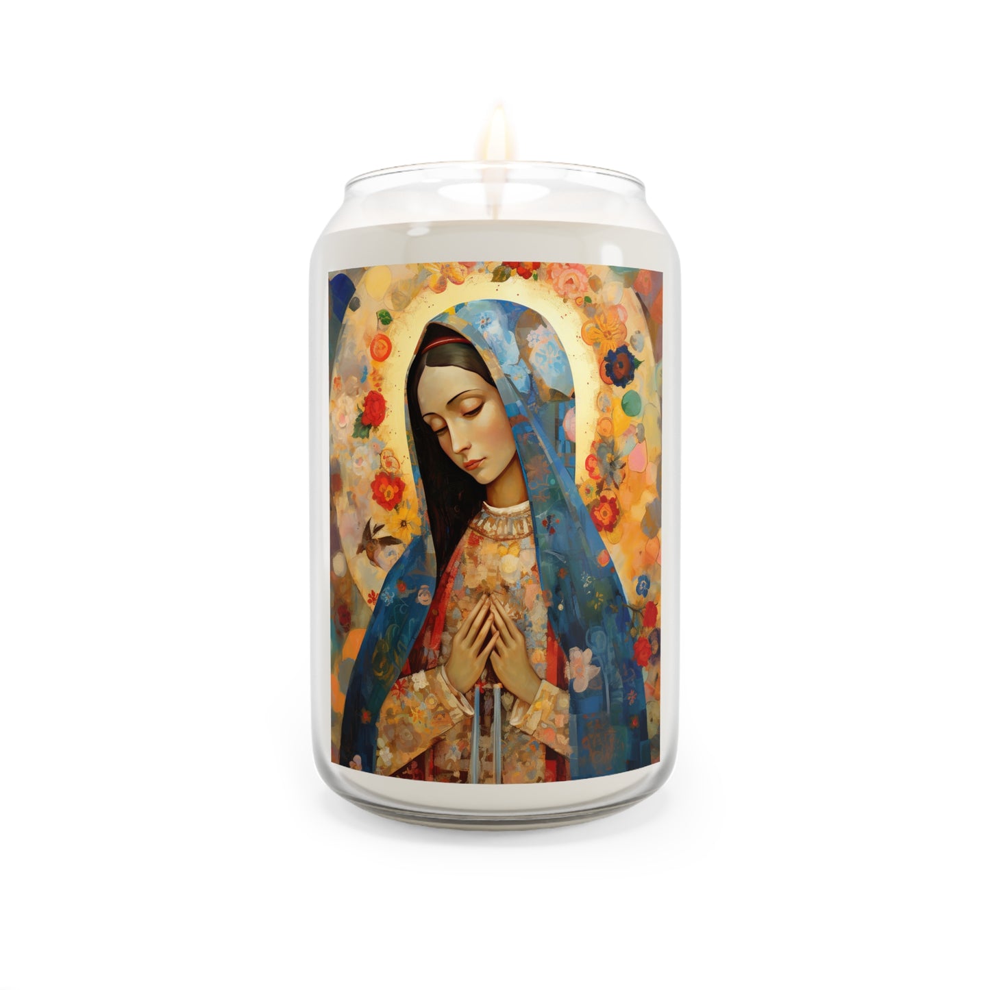 Mary's Silent Blessing - Scented Prayer Candle, 13.75oz - Tall Size - Religious Prayer Candle - Catholic Art - Religious Gift