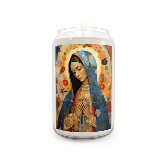 Mary's Silent Blessing - Scented Prayer Candle, 13.75oz - Tall Size - Religious Prayer Candle - Catholic Art - Religious Gift