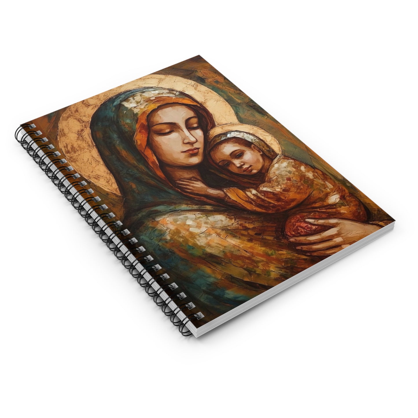 Mother's Blessing - Virgin Mary and the Christ Child - Journal - Religious Based Notebook - Spiral Notebook