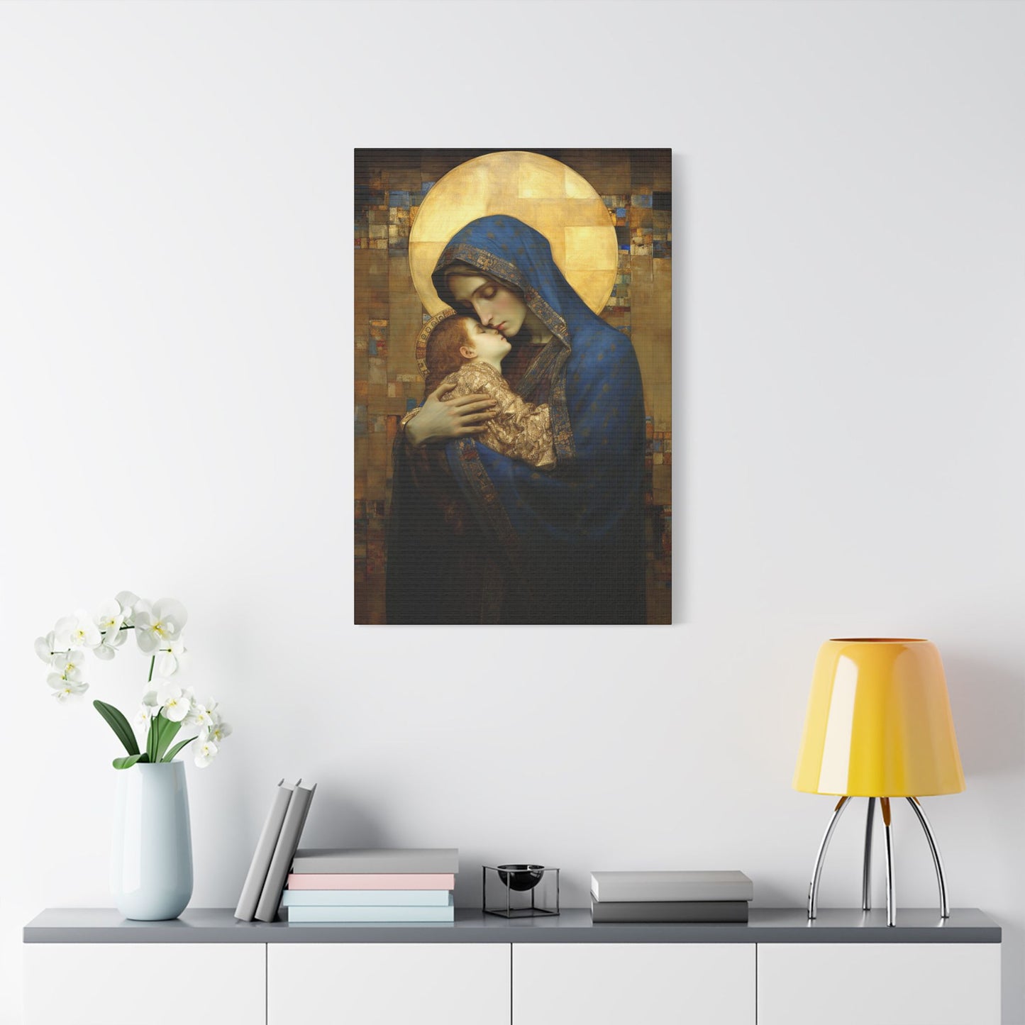 Madonna and Child - Museum Wrapped Canvas - Sanctified Souls Print - Religious Art for your Home - The Virgin Mary and The Christ Child
