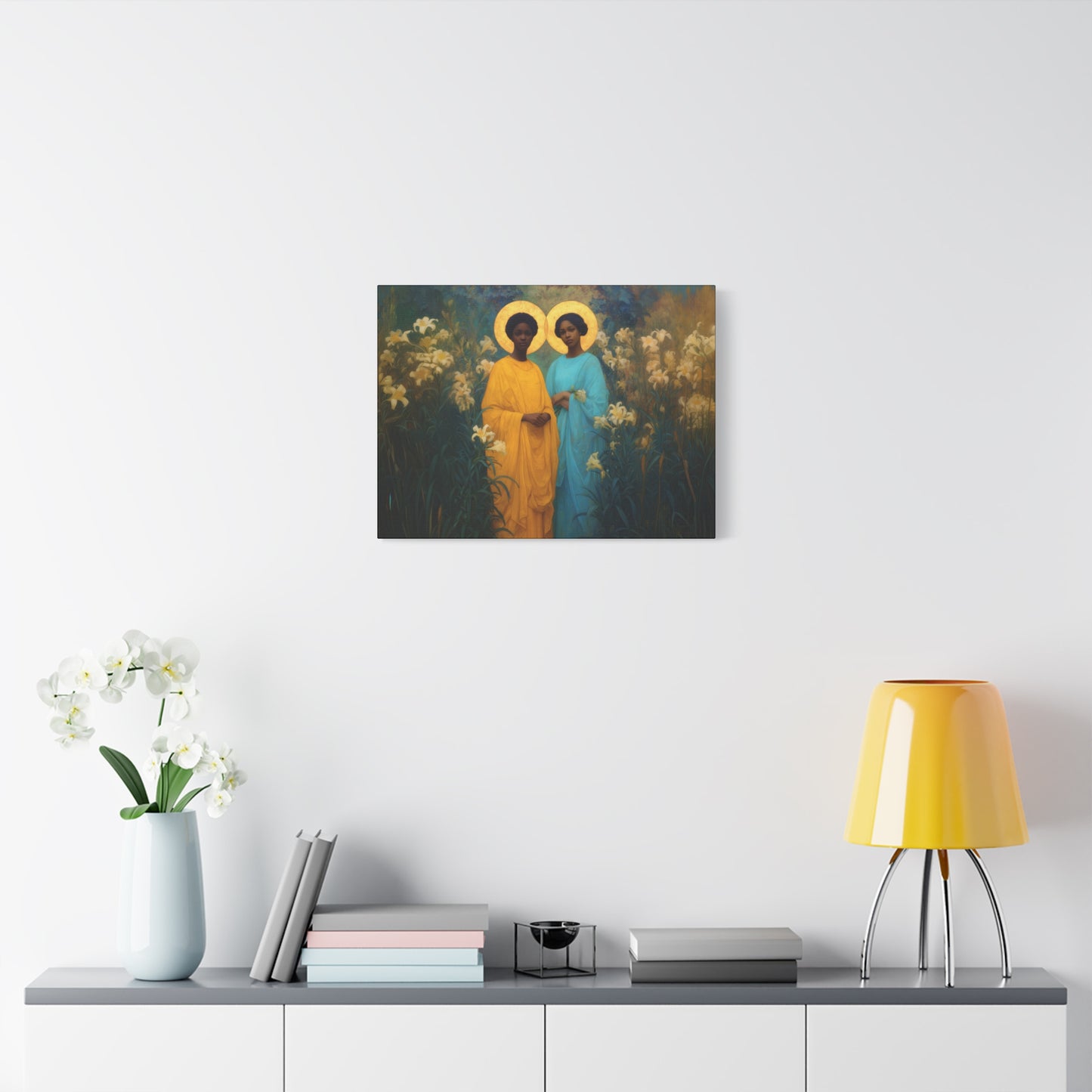 Saint Perpetua and Saint Felicity -  Museum Wrapped Canvas - Sanctified Souls Print - Religious Art for your Home - Catholic Saint Art
