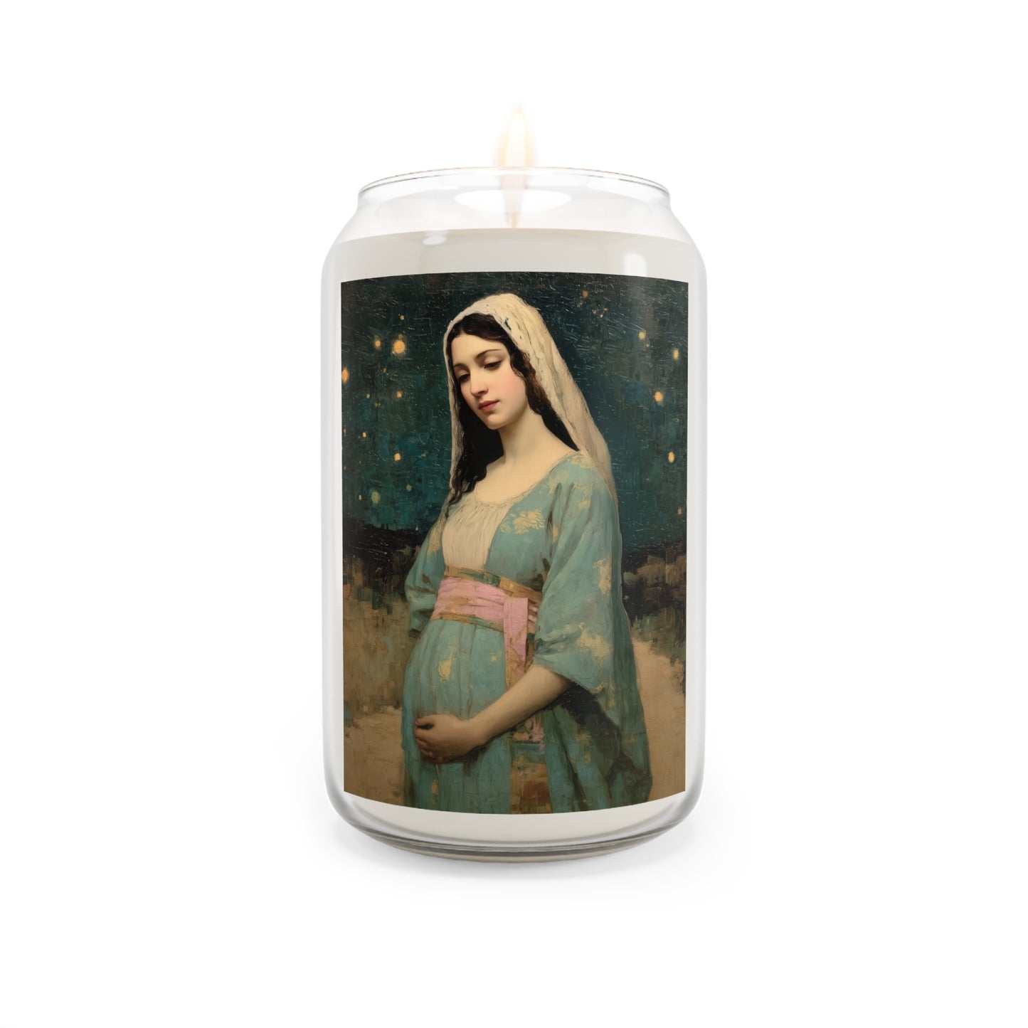 Our Lady of 'O' - Our Lady of Expectation - Mother Mary - Marian Art - Scented Prayer Candle, 13.75oz - Tall Size - Religious Candle