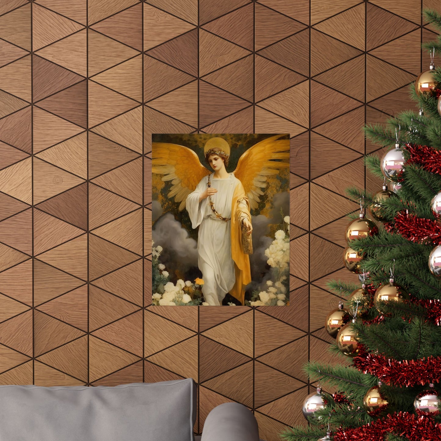 Saint Gabriel  the Archangel - Sanctified Souls Print - Multiple Sizes - Premium Matte Vertical Posters