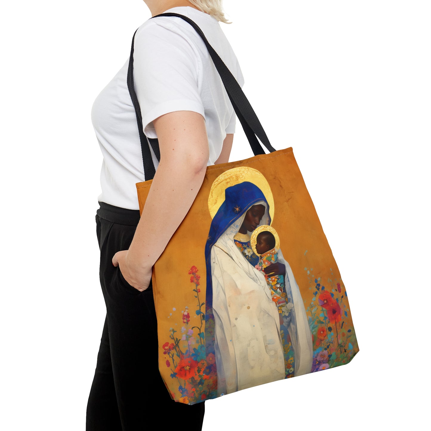 The Divine Embrace- Our Lady of Kibeho's Love Tote Bag - Large Medium Small Faith Art Bag - Catholic Faith Purse - Religious Carry All