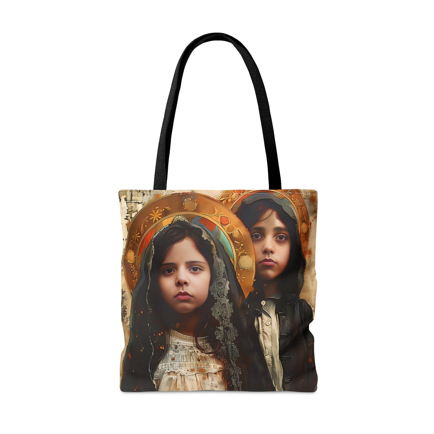 Saints Francisco and Jacinta Marto Tote Bag - Purse - Three sizes - Faith Art Bag - Catholic faith inspired carry-all purse - Double Sided