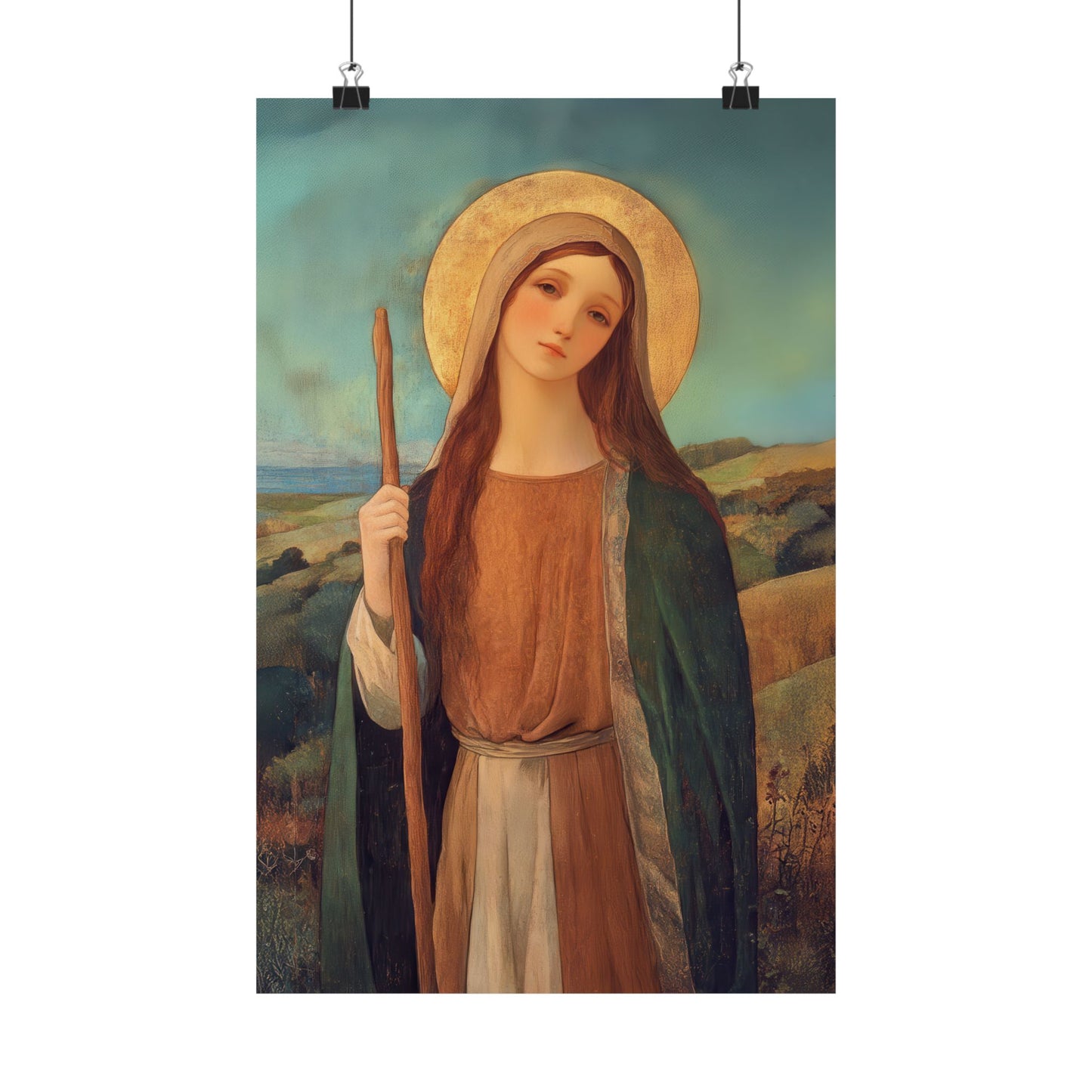 Saint Breage // Saint Breaca - Sanctified Souls Print - Multiple Sizes - Premium Matte Vertical Posters
